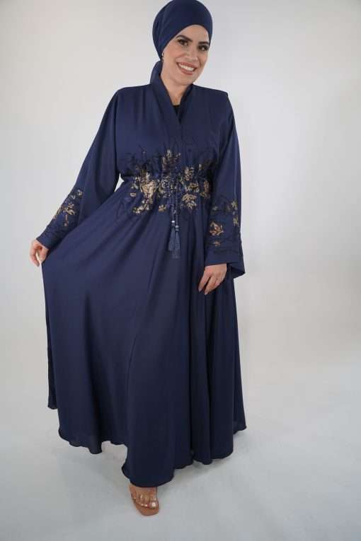 Photo de la abaya Asmae couleur bleu roi